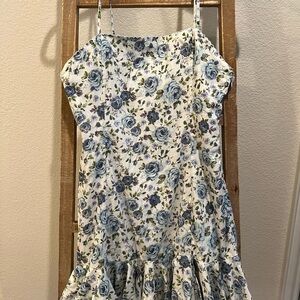 Marley Kate Blue and White Smocked Halter Sundress